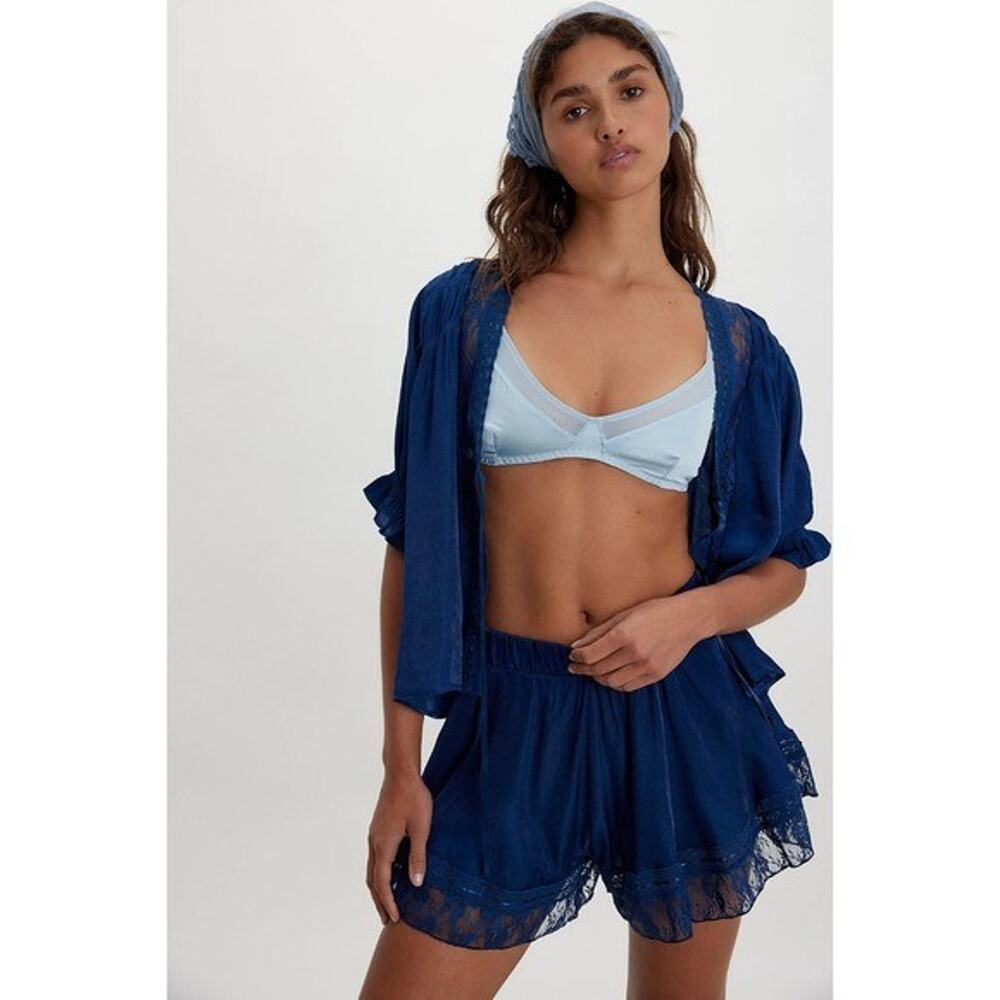 Free People Intimately Morning Breeze Shorts Navy Size XS NWT